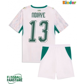 Senegal Iliman Ndiaye #13 Replik Heimtrikot Kinder WM 2026 Kurzarm (+ Kurze Hosen)
